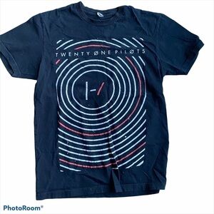 21 Pilots distressed black band t shirt S